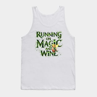 Running on Magic and Wine Tinker Bell Inspired Adult Drinking Tank Top